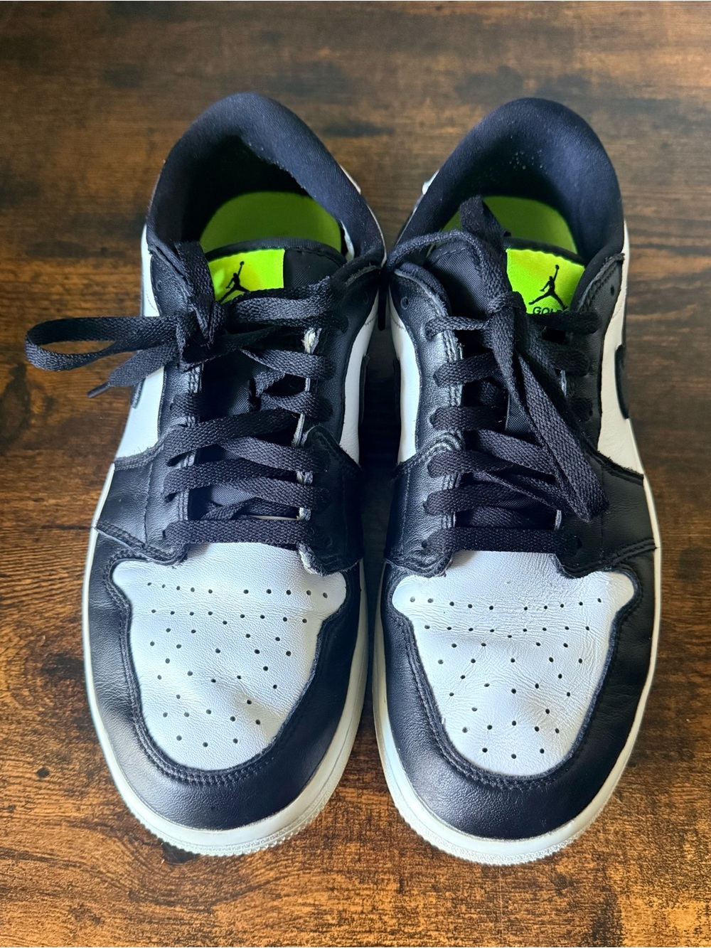 Nike Air Jordan 1 Low G Spikeless Golf Shoes Black White Green US 10 108